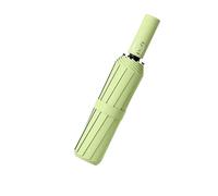 WISEHUBY Umbrella Solid Color 24 Ribs Sunny Umbrella Women'S And Men'S Automatic Umbrella Outdoor Sunshade Automatic Umbrella-Matcha