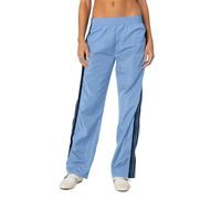 WISEHUBY Versatile Women'S Trousers Street Straight Loose Casual Pants Slim Fit Sports Pants Fashion Striped Pants-Sky Blue-S
