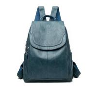 WISEHUBY Women Soft Pu Leather Backpack Fashion Female Shoulder Bag Sac A Dos Ladies Bagpack Mochilas School Bags For Teenage Girls-Lake Blue