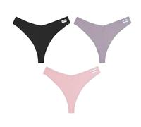 WISEHUBY Women'S Cotton Thongs 3Pcs Comfortable Waffle G-String Female Low-Rise T-Back Underwear S-Xl Bikini Underpants Lingerie