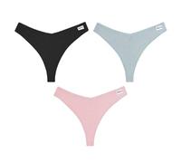 WISEHUBY Women'S Cotton Thongs 3Pcs Comfortable Waffle G-String Female Low-Rise T-Back Underwear S-Xl Bikini Underpants Lingerie