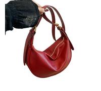 WISEHUBY Women'S Shoulder Bag - Pu Leather Tote/Crossbody Bag; Minimalist Casual Handbag; Hobo Bag; Stylish, Spacious Bag-Red