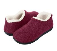 WISEHUBY Women'S Slippers, Winter Warm Women'S Shoes, Home Shoes, Foam Slippers, Casual Shoes-Wine Red-38(9.2 Inch)