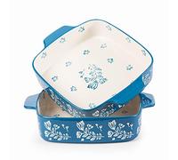 Wisenvoy 9x9 Baking Pan & Casserole Dish Set - 2-Piece Ceramic Square Bakeware