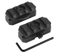 WISEONUS Airsoft Tactical Helmet Rail Adapter Mount Rotatable Connectors Helmet Accessory for ARC 19mm Side Rail (Black)