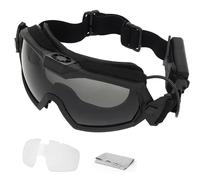 WISEONUS Fan Version Cooler Tactical Airsoft Paintball Glasses Regulator Protective Goggles for Snowboard Ski Hunting Shooting Bike Sports (Black)