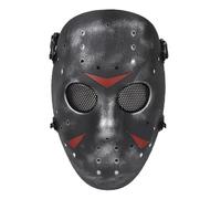 WISEONUS Paintball Mask, Airsoft Mask Full Face Protective Mask Metal Mesh Tactical Mask for Hunting Shooting CS Games Halloween
