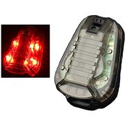 WISEONUS Waterproof Tactical Helmet Lights, Airsoft Helmet Accessories, Strobe Signal Light, LED Hunting Lamp (Black, Red Light)