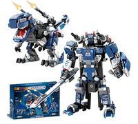 WISEPLAY 3-in-1 RC Mecha Dinosaur Building Set - STEM Robot Toy for Kids 10+, Transforming Model with Motor - T-Rex, Warrior, Mech - Educational Gift for Boys & Girls