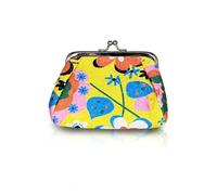 WisePoint Coin Purse, Polyester Coin Pouch Small Purses for Women and Girls, Portable Change Pouch Change Holder with Kiss Lock for Shopping, Dating, Travelling (Style 1)