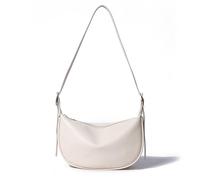 WisePoint Crescent Bag, PU Leather Dumpling Bag Fashion Shoulder Bag with Adjustable Shoulder Strap, Large Capacity Crossbody Bag for Shopping, Walking the Dog, Strolling (white)