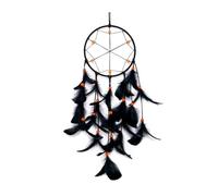 WisePoint Dream Catcher, Handmade Dreamcatchers Wall Hanging Bedroom Decorations with Feathers and Beads, Wall Decorations for Bedrooms, Living Rooms, Apartments (black)