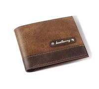 WisePoint Mens Wallet, PU Leather Card Wallet with7 Card Slots for Men, Fashionable and Practical Slim Wallet with Color Blocking Design for Casual and Formal Occasions, brown