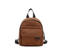 WisePoint Mini Backpack, Corduroy Casual Daypacks Rucksack Bag for Women, Portable Backpack Purse Small Backpack with Detachable Shoulder Straps for Shopping, Travel (brown)