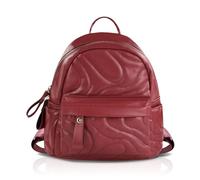 WisePoint Mini Backpacks for Women, 8 Inches Fashion PU Leather Shoulder Backpack with Side Pockets, Casual Ladies Small Backpack for Daily Use, Traveling, Dating (Red)
