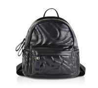 WisePoint Mini Backpacks for Women, 8 Inches Fashion PU Leather Shoulder Backpack with Side Pockets, Casual Ladies Small Backpack for Daily Use, Traveling, Dating (Black)