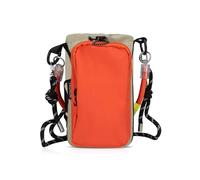 WisePoint Nylon Mobile Phone Bag, Small Lightweight Shoulder Bag with Zipper and Drawstring, Water-repellent Cross Body Bag Women for Outing, Travelling and Commuting (Orange)