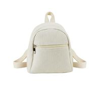 WisePoint Small Backpack for Girls and Ladies, Corduroy Backpack Girls Backpack with Adjusted Shoulder Straps, Stylish Casual Daypacks for Commuting, Shopping, Travelling (beige)