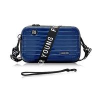 WisePoint Small Crossbody Bag, Plastic Small Shoulder Bag Mini Crossbody Bag, Personalized Crossbody Bags for Women and Men, Blue