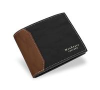 WisePoint Wallet for Men, PU Leather Card Wallet Bifold Mens Card Holder with 6 Card Slots, Advanced Mens Wallet for Shopping, Doing Business, Travelling (Black)