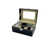 WisePoint Watch Box for Men, 3 Slots Watch Case PU Leather Watch Holder Display Storage Watch Case with Removable Pillows, Retro Watch Display Case with Acrylic Lid (3-slot)