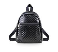 WisePoint Women's Fashion Backpacks, PU Leather Mini Backpack Small Backpacks for Women and Girls, Classic Girls Backpack with Zipper Womens Backpack for Shopping, Dating, Travelling (black)