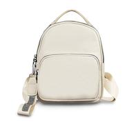 WisePoint Women's Mini Backpack, PU Leather Backpack, Women's Small Backpacks for Women and Girls, Stylish Small Backpacks for Shopping, Travel, Hiking, beige, S