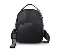 WisePoint Women's Mini Backpack, PU Leather Backpack, Women's Small Backpacks for Women and Girls, Stylish Small Backpacks for Shopping, Travel, Hiking, black, S