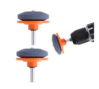 WISEPRO 2Pcs Lawn Mower Blade Sharpener, Heavy-Duty Universal Tool Sharpener for Rotary Lawn Mowers Spades,Hoes,Lawn Edgers Tool Garden Tools ＆ Compatible with Power Drill Hand Drill