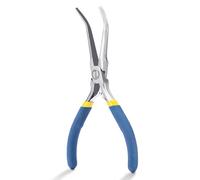 WISEPRO 6-Inch Long Nose Pliers, 45° Angled Needle Nose Pliers, Mini Long Nose Precision Wire Looping Pliers for Jewelry Making, Electronics Work