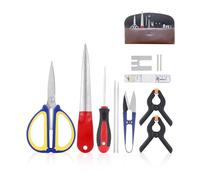 Wisepro Basket Weaving Set, 13 PCS DIY Handcraft Rattan Tool Pine Needle Coiling Tool Beginner Kit for Basket Making, Furniture Repair
