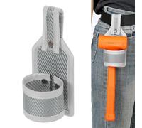 WISEPRO Hammer Holder for Tool Belt, Heavy Duty Tool Holster - Fits 2" Belts, Hammer Loop for Tool Belt for Ladders, Attics & Tight Spaces (Grey)