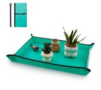 WISEPRO Waterproof Plant Repotting Mat, Foldable Potting Mat, Gardening Transplanting Mat,Wipe-Clean Garden Potting Pad for Indoor Outdoor Plants, Succulents, Soil Change (39x39in - PE Fabric)