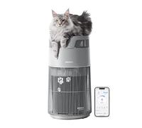 WISESKY Pet Air Purifier, 3 in 1 HEPA Filter for Hair Dander Odor Air Cleaning, Cat Dust, 360° Silent Air Inlet for Large Room, with Control
