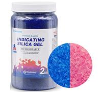 Wisesorb 2 LBS Blue to Pink Indicating Silica Gel Beads, Reusable Silica Gel Desiccant Dehumidifier
