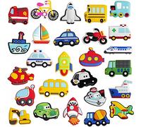 WISESTAR 26PCS Transports Rubber Refrigerator Magnets for Kids Toddlers Fridge Magnets for Whiteboard Educational Toy Tool School Learning Prize Birthday Present Kitchen Decoration Souvenir