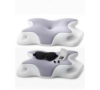 Wisesty Orthopaedic Memory Foam Pillow for Neck Pain Relief - Ergonomic Contour Support for Side, Back & Stomach Sleepers, Neck support Pillow with Free Eye Mask & Earplugs