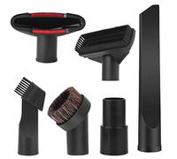 Wiseten 6 PCS Universal Vacuum Cleaner Nozzles Brushes Set | Upholstery Nozzle Crevice Nozzle Mattress Nozzle Suction Brush Nozzle with 35mm to 32mm Hose Adapter Black