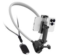 Wiseten Neck Phone Holder POV/Vlog Neck Mount with Phone Clip, Hands Free Phone Neck Holder Selfie Mount Video Recording for iPhone 16 15 Pro and All Phones for Camera GoPro Insta360