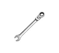 WISEUP 180° Adjustable Flex-Head Ratchet Spanner - CR-V Chrome-Vanadium Steel 8mm Double-End Combination Wrench - Labor-Saving, Anti-Slip and Rust-Proof Tool (WP21120208)
