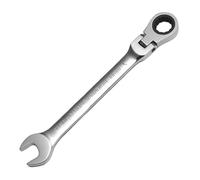WISEUP Combination Wrench, 18mm Flexible Ratchet Spanner, CR-V Forged 180 ° Adjustable Spanner, Anti-Slip Wrench, Workshop Hand Tools