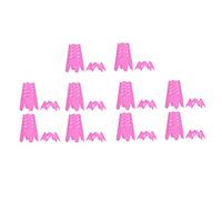 WiseZythum 20 Pcs Plastic Golf Tees Set, Golf Simulator Tees for Mats, Resistanceless Short and Long Golf Tees, Adjustable Height Tee Stand for Indoor Outdoor Practice (Roseate)