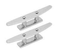 WiseZythum 2PCs Boat Cleat Open Base 5in, Stainless Steel Dock Cleat for Watercraft, Yacht, Kayak, Jet Ski, Deck and Dock, 316 Marine Grade with 2.51in Base Diameter