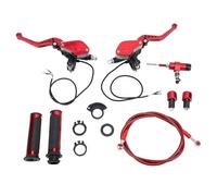 WiseZythum Motorcycle Brake Master Cylinder Clutch Lever Kit, 22mm Universal Handlebar Lever Set with Oil Tube and Pump, Replacement for Suzuki and Most Chinese Motorcycles