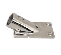 WiseZythum Rectangular Boat Tube Base, Marine Grade 316 Stainless Steel Handrail Tube Base Fitting for Yacht, Ship, Inflatable Boat and Sunshade with 30 - Degree Angle Mounting (25mm)