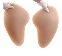 Wisfancy 1 Pair Silicone Hip Pads, Removable Hip Enhancer Shapewear for Women, Silicone Butt Pads For Crossdressing Dragqueen Transgender Yellow