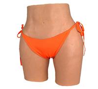 Wisfancy Full Silicone Panty Waist Buttock Hips Pads Body Shaper Enhancer Padded Push Up Butt Panties Fake Briefs Big Ass for Crossdresser Dragqueen with Catheter and Vagina Tube