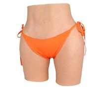 Wisfancy Full Silicone Panty Waist Buttock Hips Pads Padded Push Up Butt Panties Body Shaper Enhancer Fake Briefs Big Ass for Crossdresser Dragqueen with Catheter and Vagina Tube