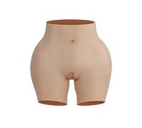 Wisfancy Full Silicone Panty Waist Hips Pads Body Shaper Enhancer Padded Push Up Butt Panties Underwear Fake Buttock Briefs Big Ass for Crossdresser and Dragqueen with Catheter