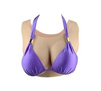 Wisfancy Round Neck Silicone Breast Forms Breast Plate Fake Boobs Breast Enhancement B-G Cup for Mastectomy Crossdressers Transgender Drag Queen